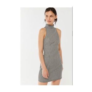 UO Annette Gingham Mock Neck Mini Dress
